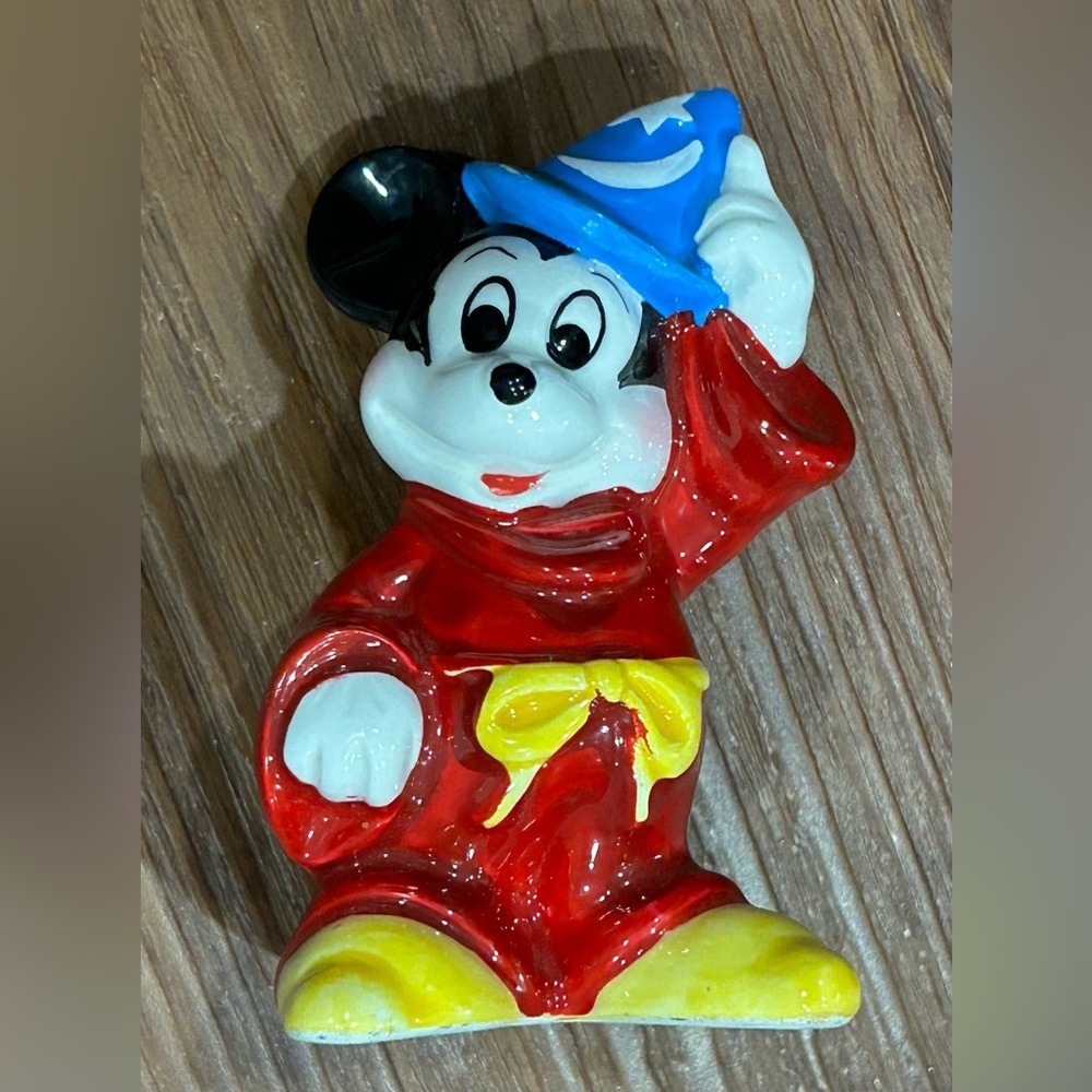 Vintage Disney Mickey Sorcerer's Apprentice Fantasia Wizard Ceramic Figure Japan